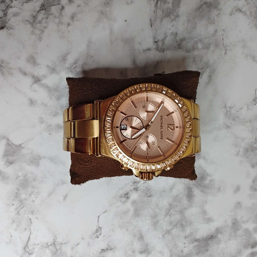 Michael Kors Mk-5412 Rose Gold Stone Watch - Picture 3 of 7